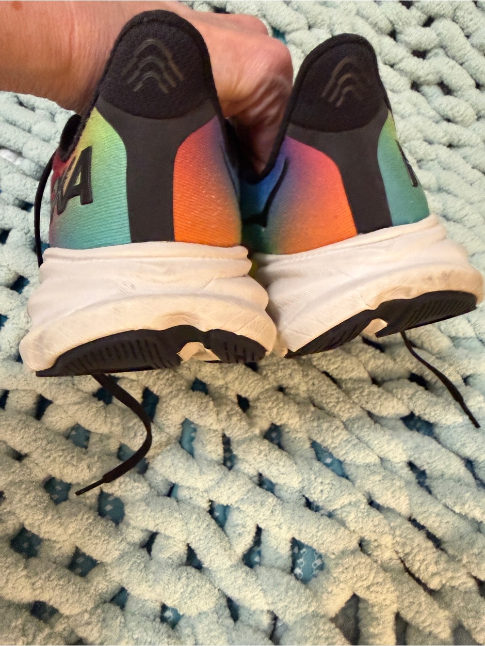 Hoka Clifton Rainbow Running Shoes Sz 6.5 - Picture 7 of 17
